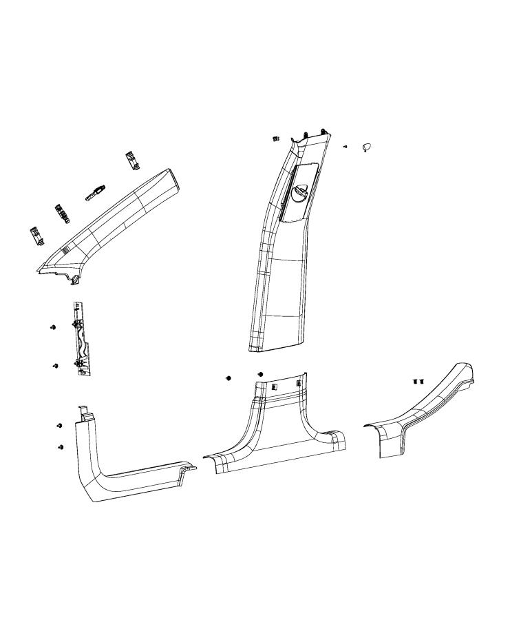 Diagram Interior Moldings And Pillars. for your 2000 Chrysler 300  M 