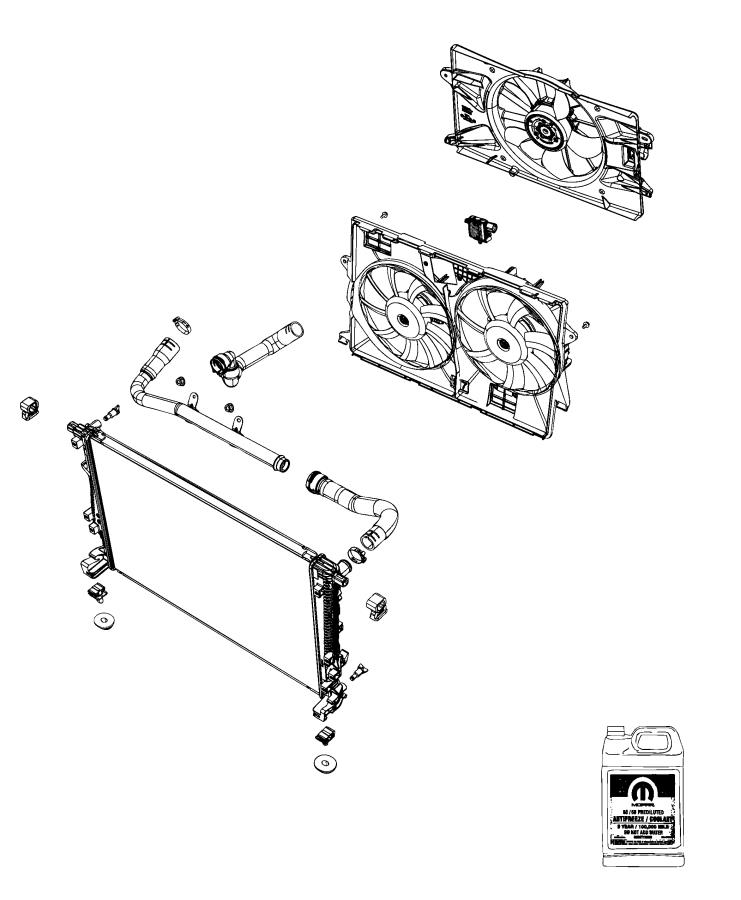 Radiator and Related Parts. Diagram