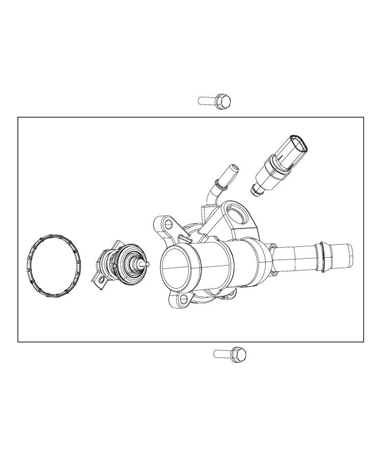 Diagram Thermostat and Related Parts. for your Jeep