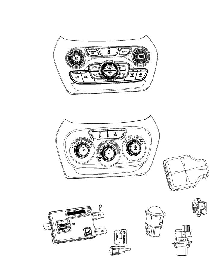 A/C and Heater Controls. Diagram