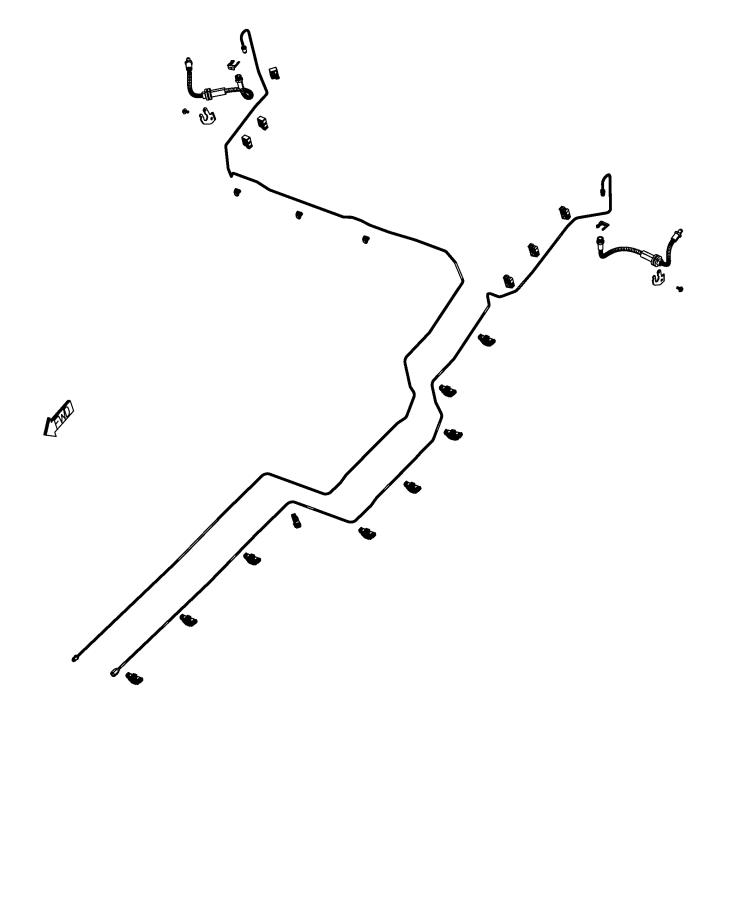 Diagram Brake Tubes and Hoses, Rear. for your Chrysler 300  M