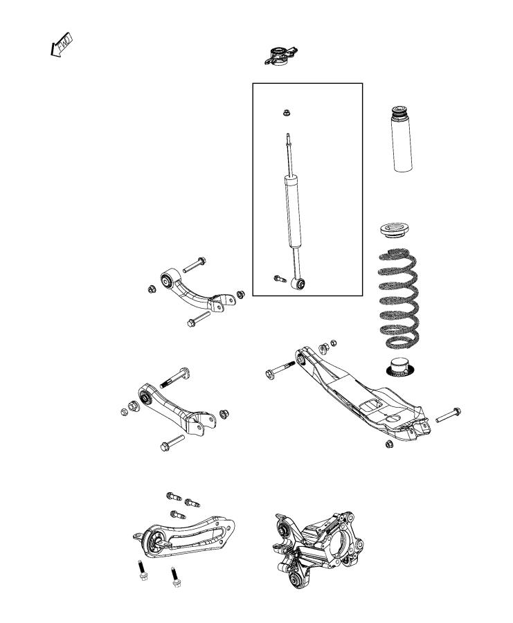 Diagram Suspension, Rear. for your Jeep