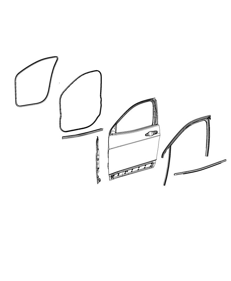 Diagram Weatherstrips, Front Door. for your 2010 Ram 3500   