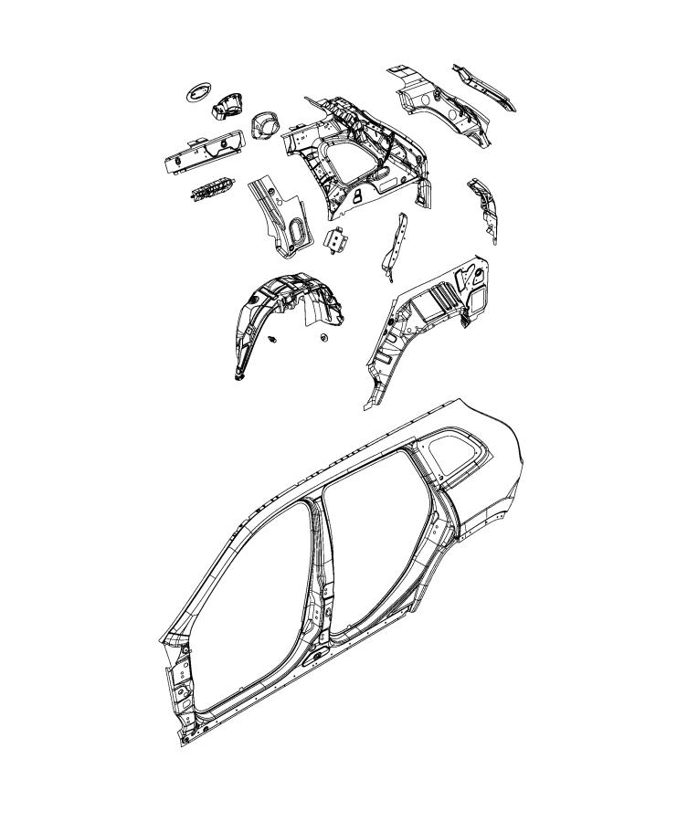 Diagram Rear Quarter Panel. for your 2014 Ram 2500   