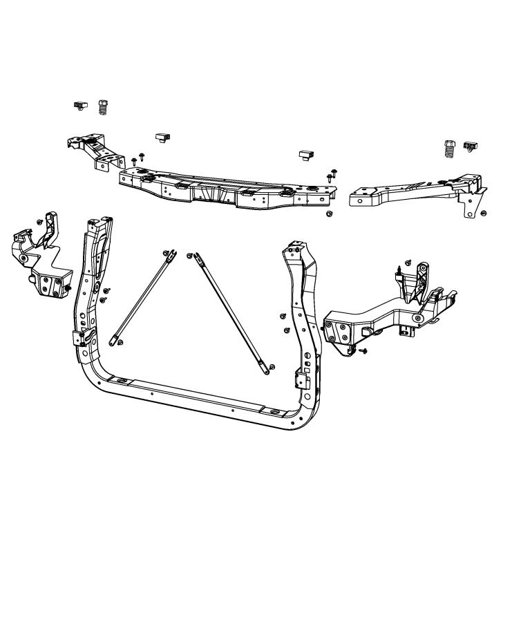 Diagram Radiator Support. for your 2000 Dodge Ram 1500   