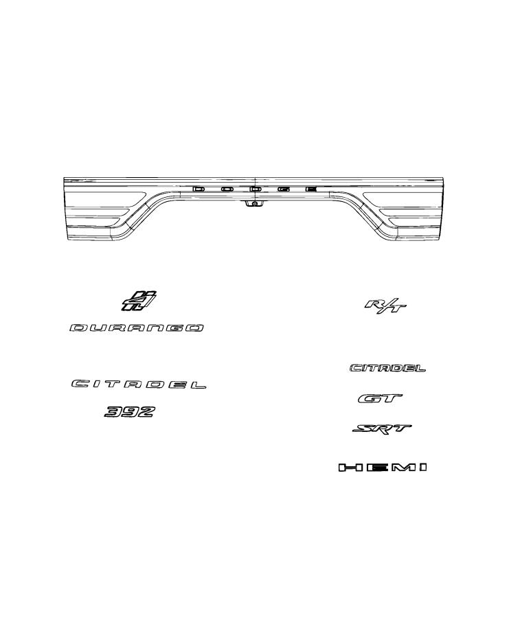 Diagram Nameplates, Emblems and Medallions. for your 2019 Dodge Journey  SE 