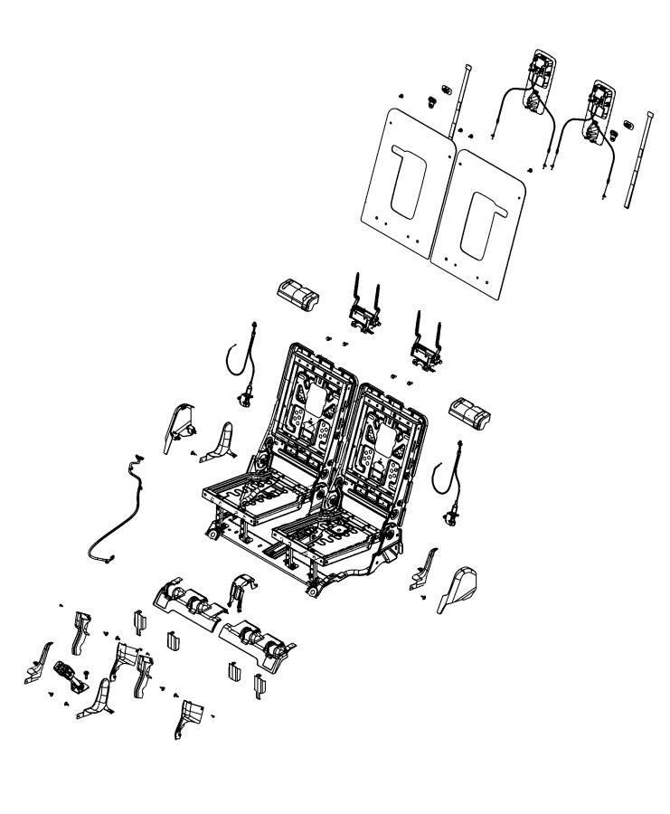 Diagram Third Row - Adjusters, Recliners, Shields and Risers, Split Seat. for your Dodge