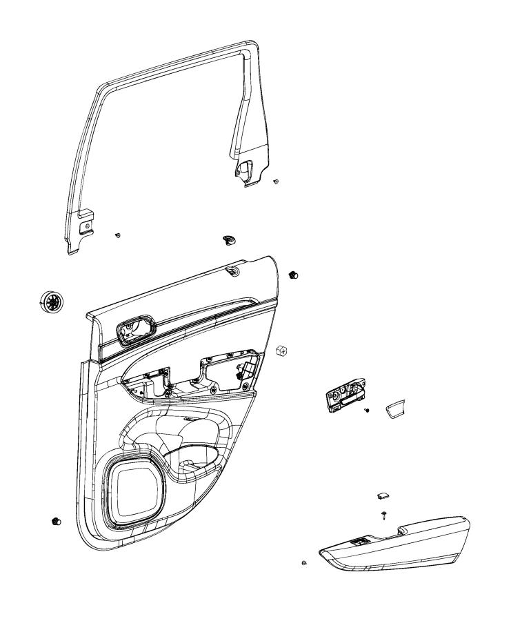 Diagram Rear Door Trim Panels. for your 2004 Dodge Durango   