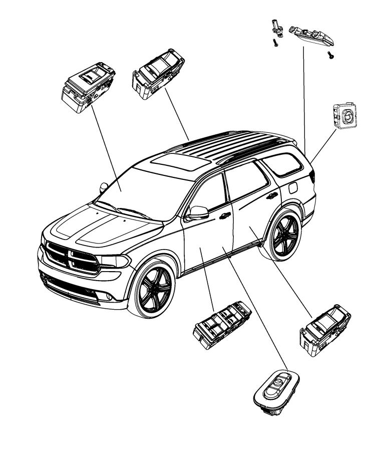 Diagram Switches, Doors, Mirrors and Liftgate. for your Dodge