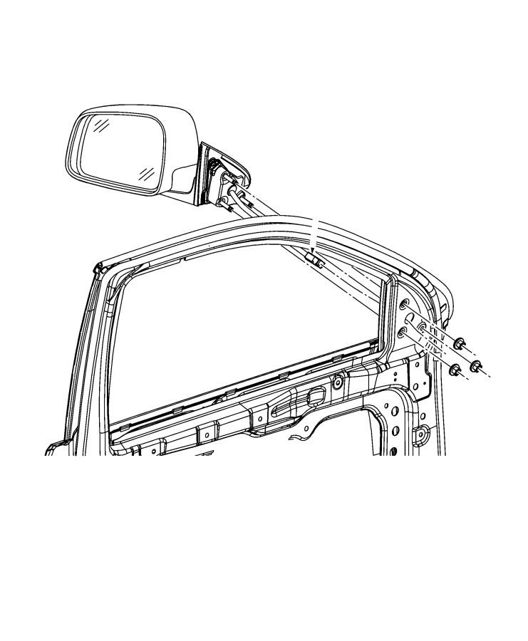 Diagram Mirror, Exterior. for your Dodge