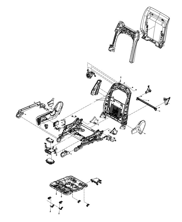 Diagram Adjusters, Recliners, Shields and Risers - Passenger Seat. for your Dodge