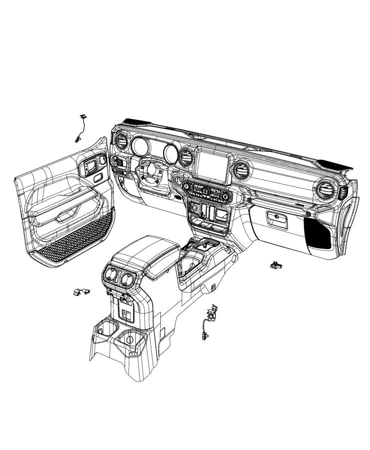 Diagram Lamps, Interior. for your 2020 Jeep Wrangler   