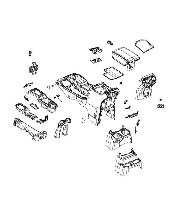 Diagram Floor Console, Front. for your 2000 Chrysler 300  M 