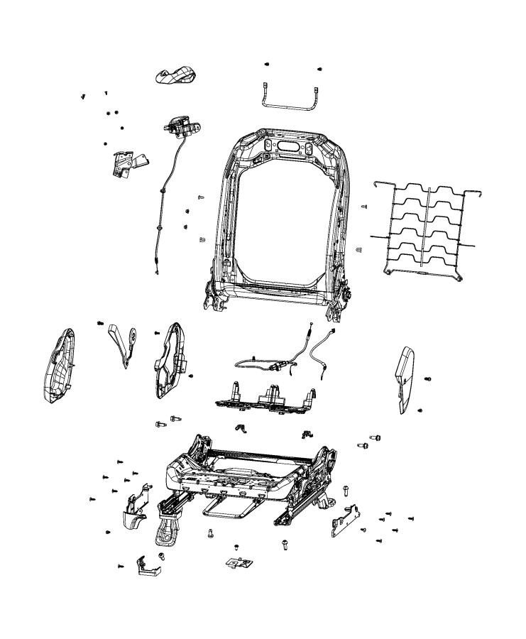 Diagram Adjusters, Recliners, Shields and Risers - Passenger Seat. for your Jeep Wrangler  