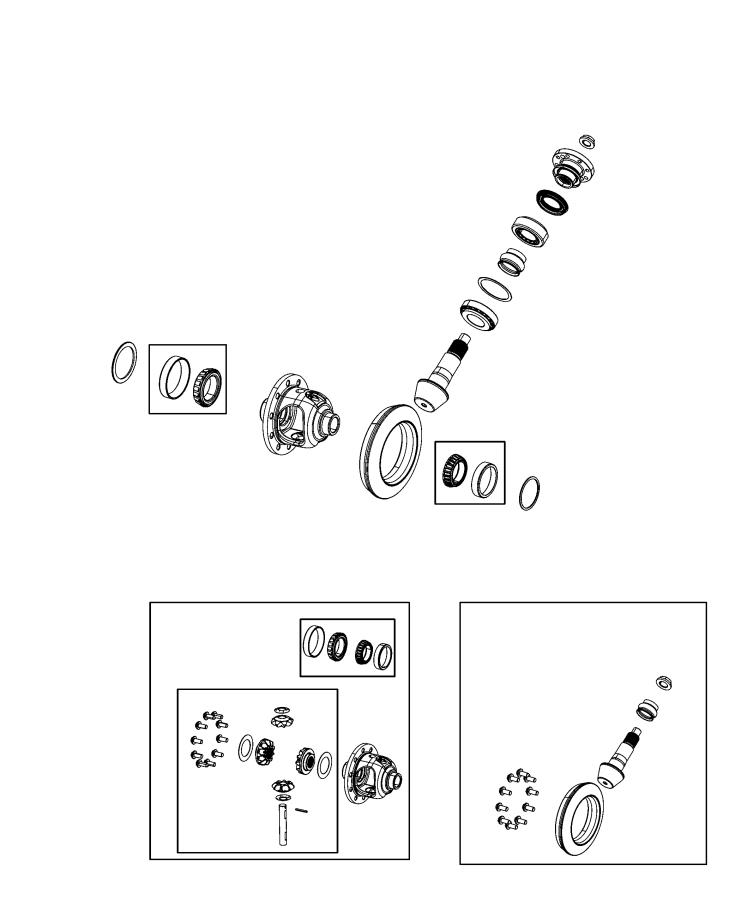 Diagram Differential Assembly, Front. for your 2020 Jeep Wrangler   