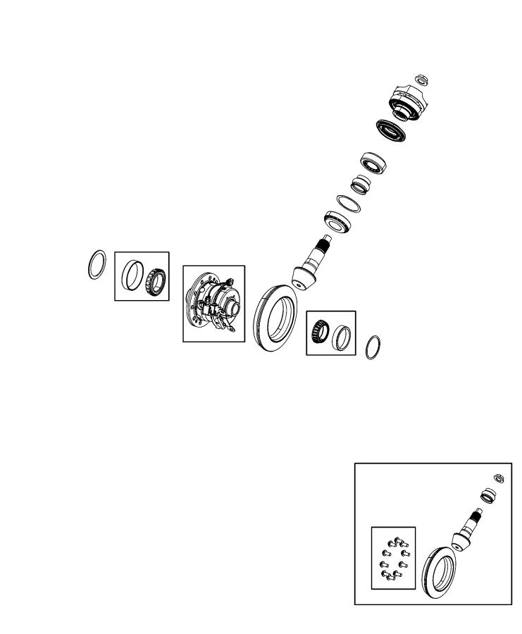 Diagram Differential Assembly, Rear. for your 2002 Chrysler 300  M 