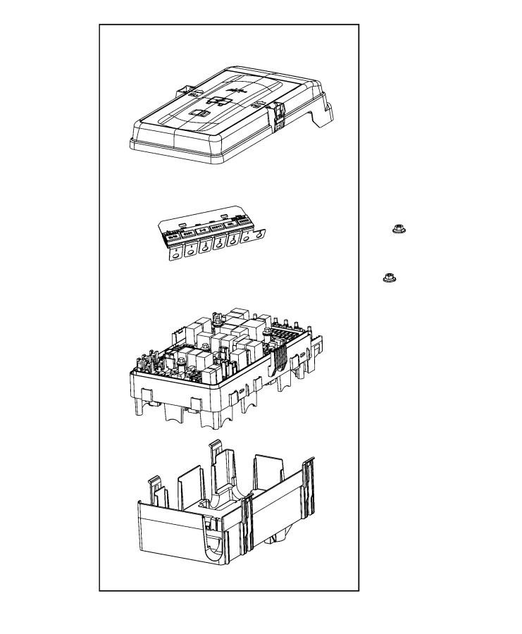 Diagram Center, Power Distribution. for your Chrysler Voyager  