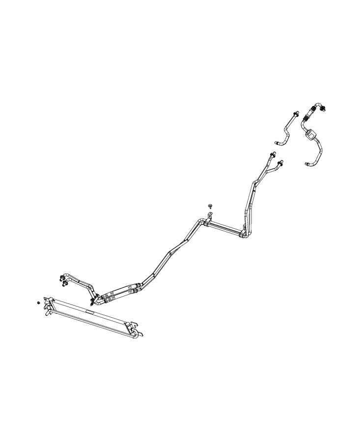 Diagram Transmission Oil Cooler and Lines. for your 2001 Jeep Grand Cherokee   