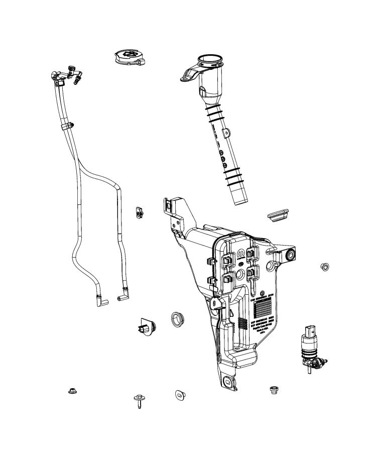 Diagram Reservoir, Windshield Washer. for your 2001 Chrysler 300  M 