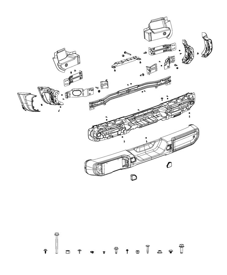 Diagram Bumper, Rear. for your 2014 Jeep Wrangler   