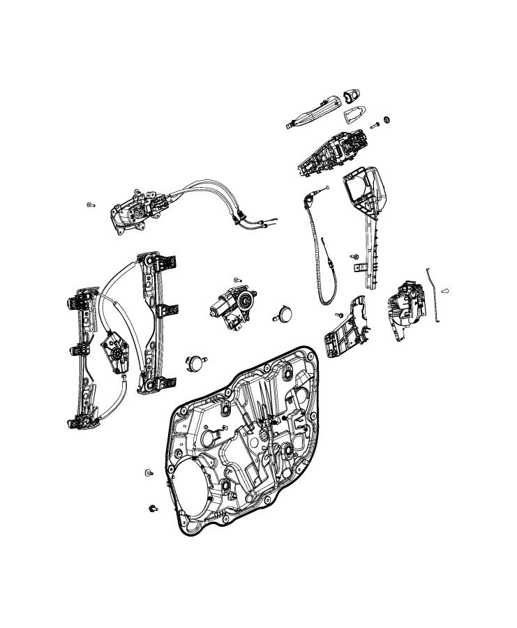 Diagram Front Door, Hardware Components. for your 1999 Chrysler 300  M 