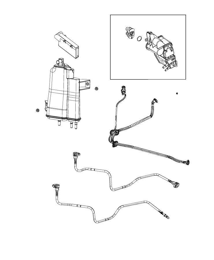 Diagram Vacuum Canister and Leak Detection Pump. for your Jeep Compass  