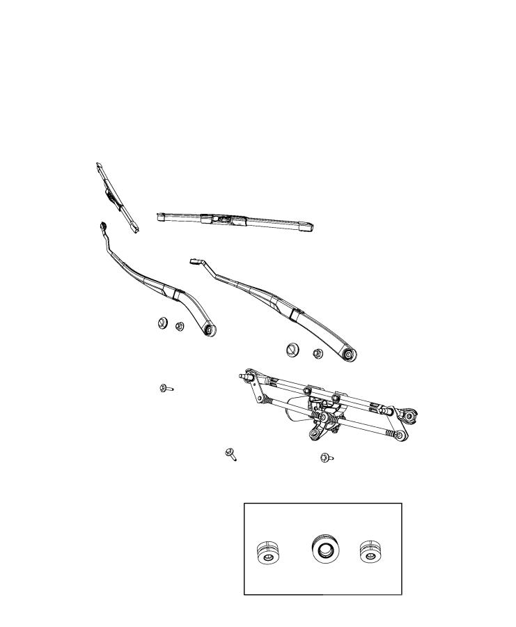 Diagram Wiper System, Front. for your Jeep