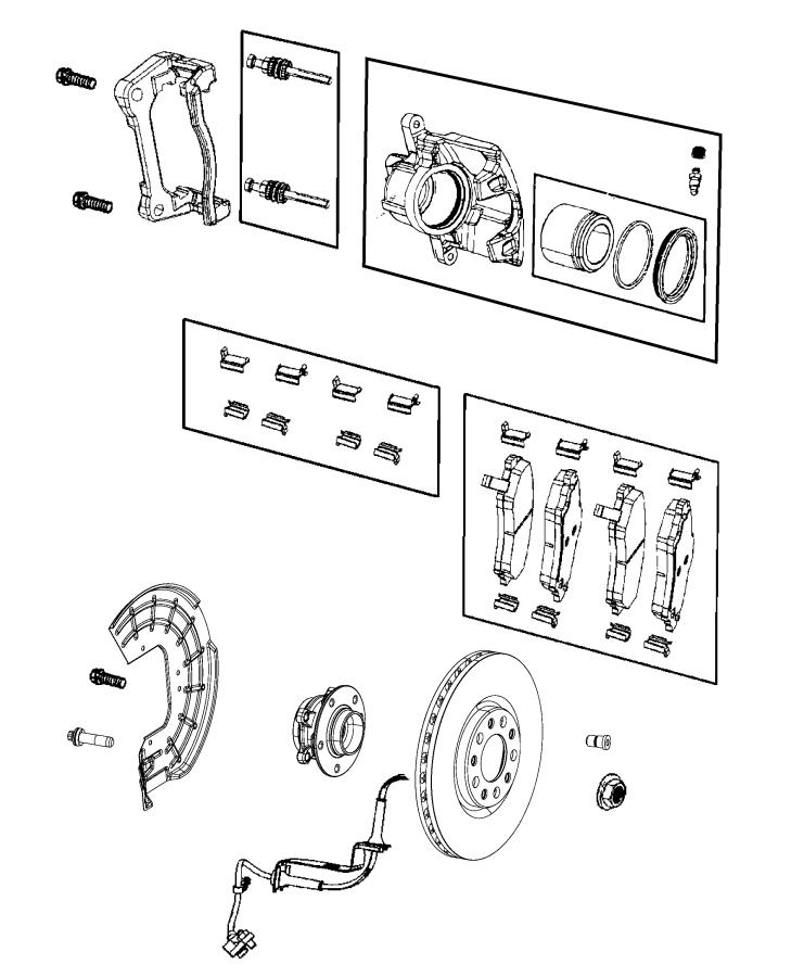 Diagram Brakes, Front. for your Jeep