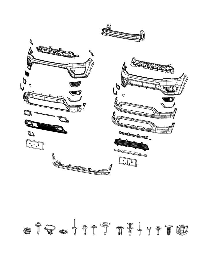 Diagram Fascia, Front. for your 2017 Jeep Wrangler   