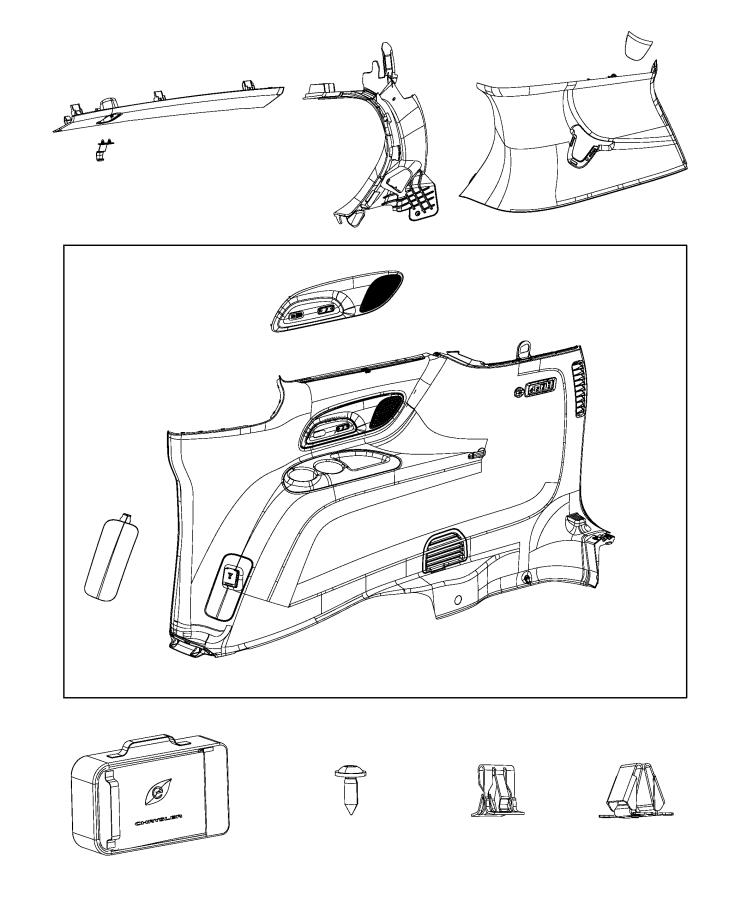 Diagram Quarter Trim Panel. for your Chrysler Pacifica  