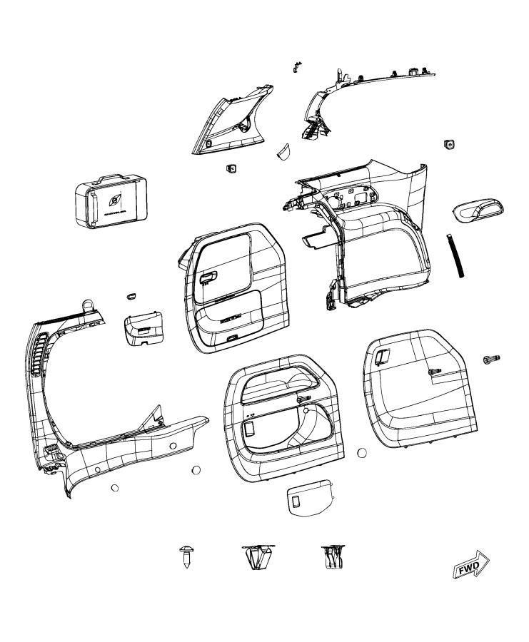 Diagram Quarter Trim Panel. for your Chrysler 300  M