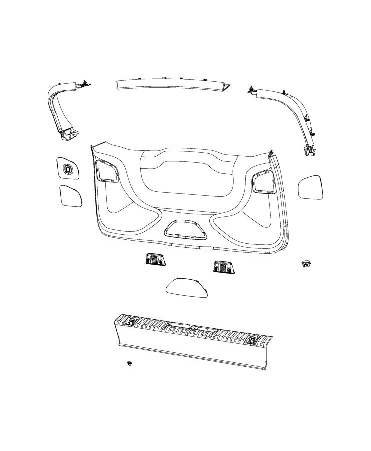 Liftgate Trim Panels and Scuff Plate. Diagram