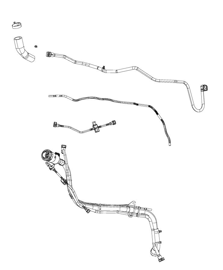 Diagram Fuel Tank Filler Tube and Related Parts. for your 2002 Chrysler Voyager   