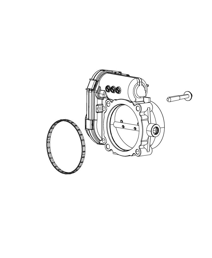 Full size assembly image of Throttle Body and Related Parts. (1/1)