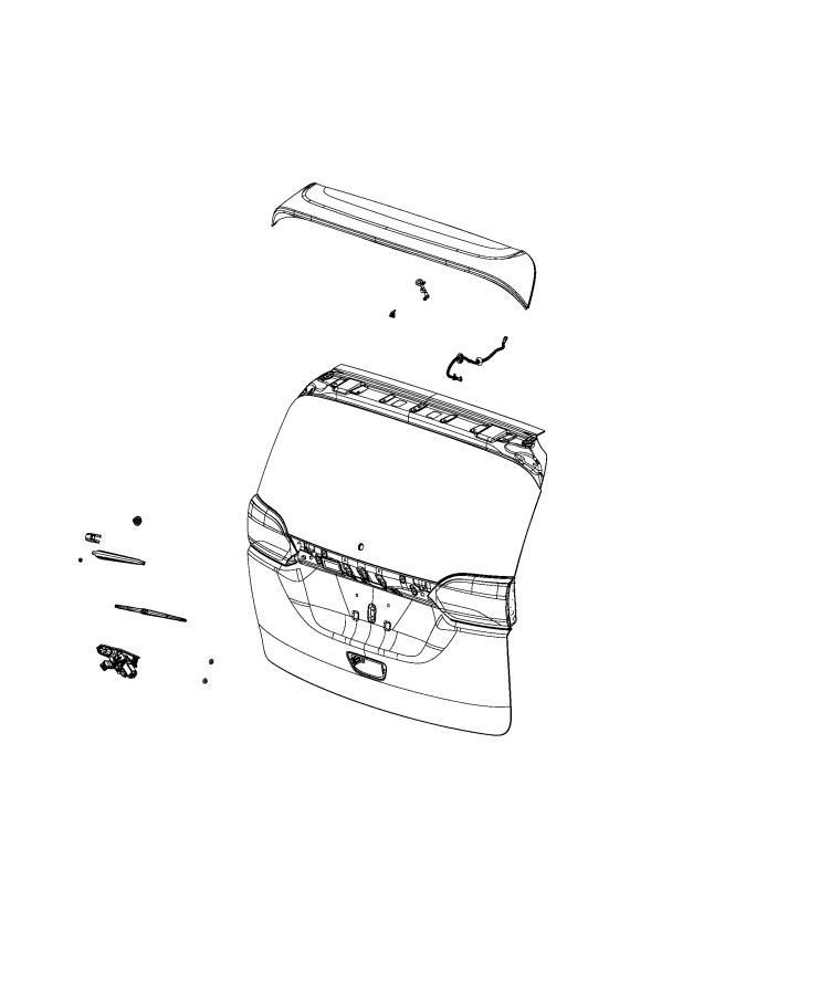 Diagram Wiper and Washer System, Rear. for your Chrysler Pacifica  