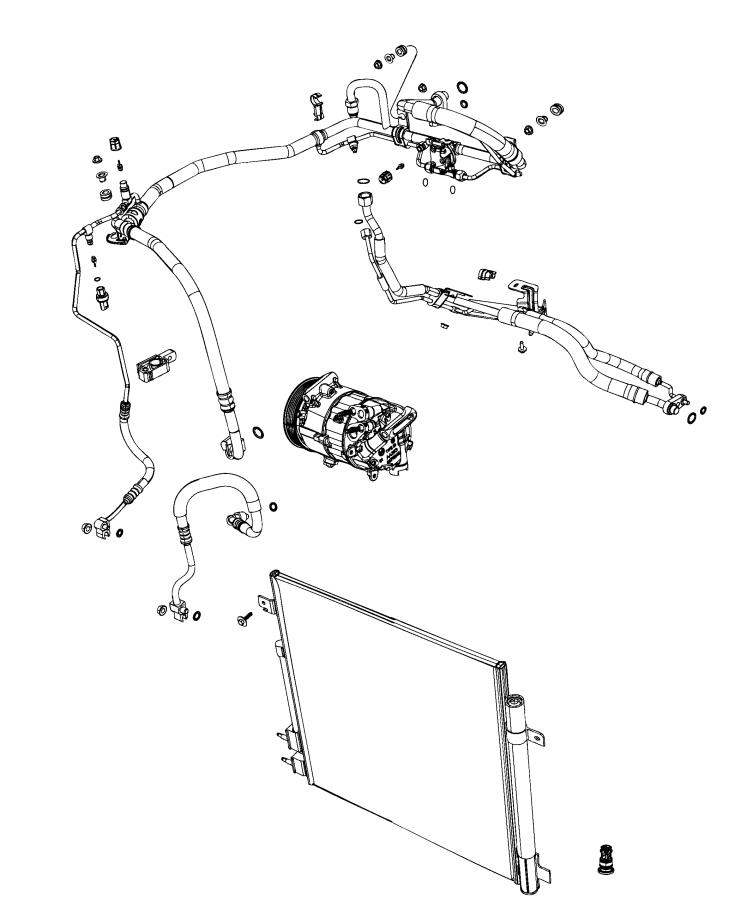 Diagram A/C Plumbing. for your 2014 Jeep Wrangler   