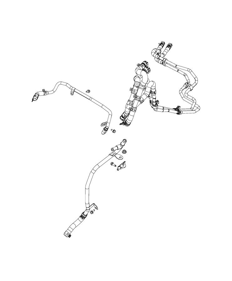 Diagram Heater Plumbing. for your 2020 Chrysler Pacifica Limited 3.6L V6 