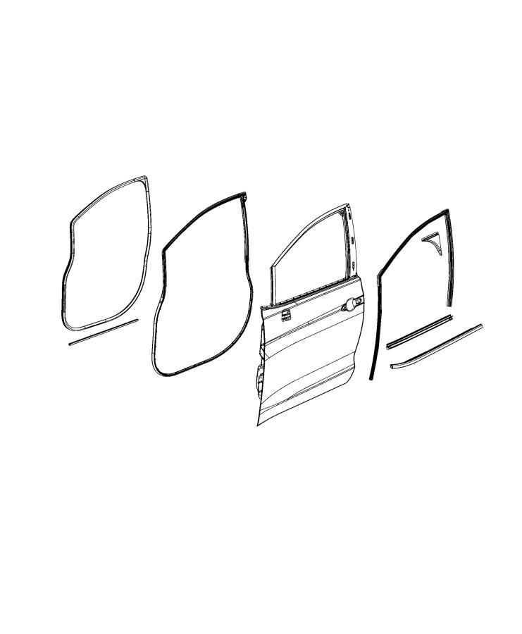 Diagram Weatherstrips, Front Door. for your Chrysler Pacifica  