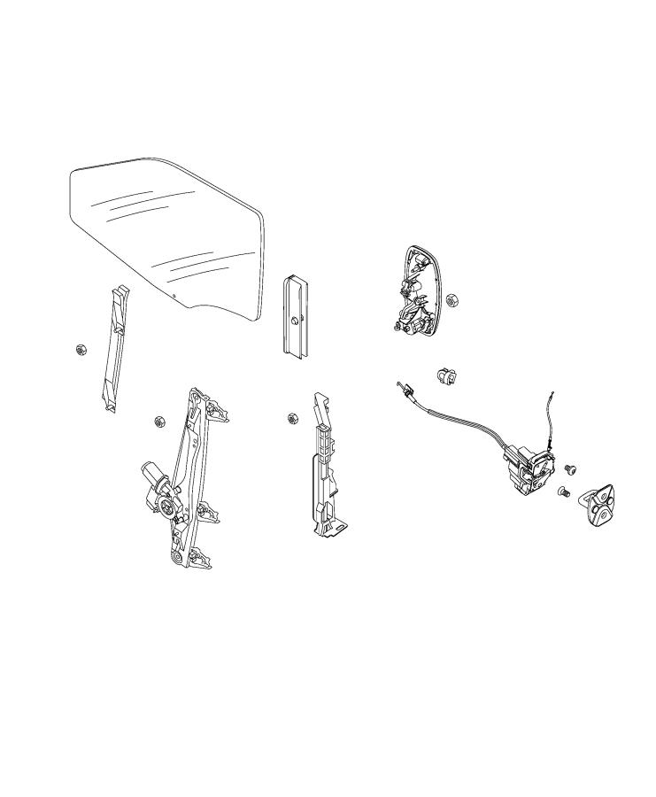 Diagram Front Door, Hardware Components. for your Ram ProMaster City  