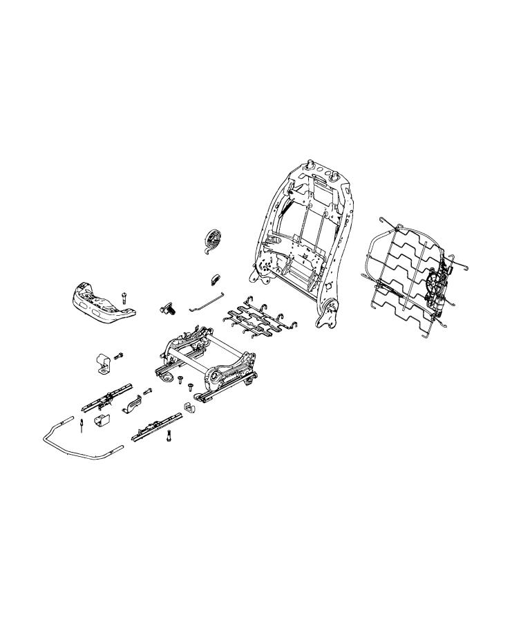 Diagram Adjuster, Recliner And Shields - Passenger Seat. for your 2000 Chrysler 300  M 