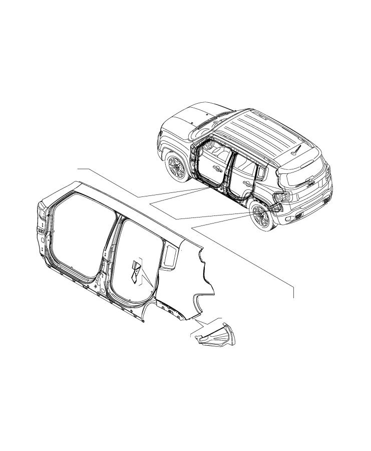 Diagram Body Side Complete Outer. for your Jeep Renegade  