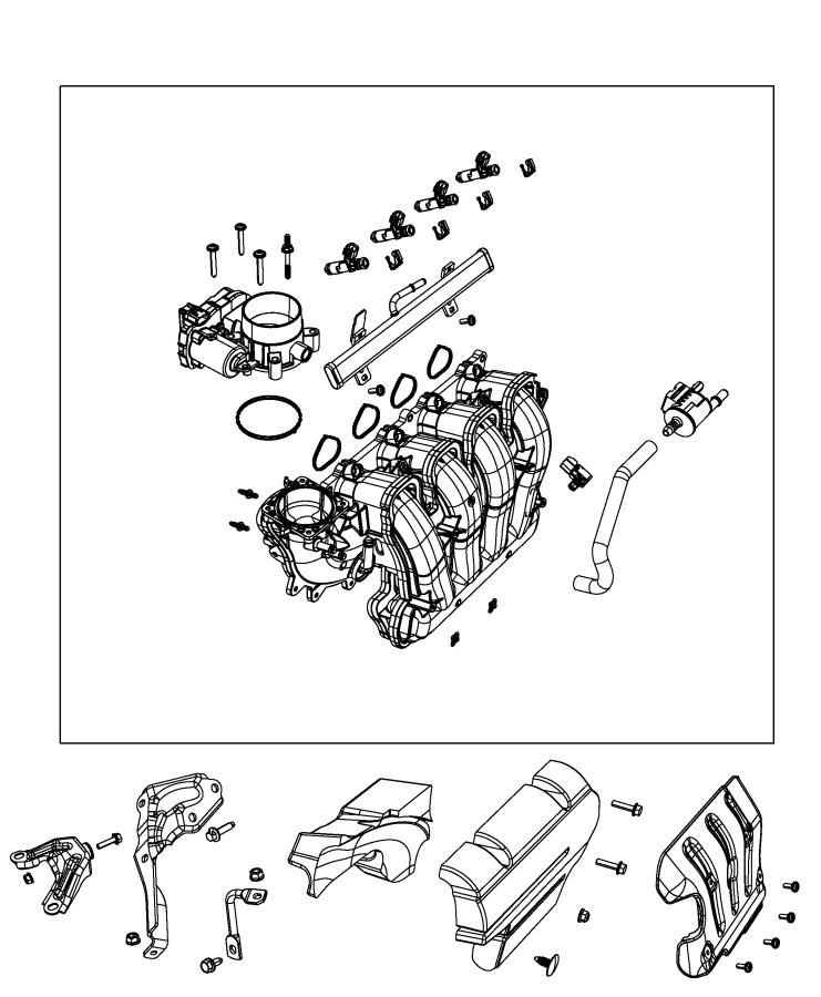 Diagram Intake Manifold 2.4L [2.4L I4 Zero Evap M-Air Engine]. for your Jeep Renegade  