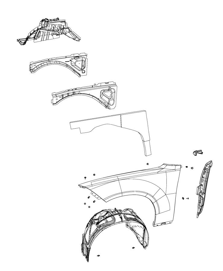 Diagram Front Fender. for your Dodge Charger  