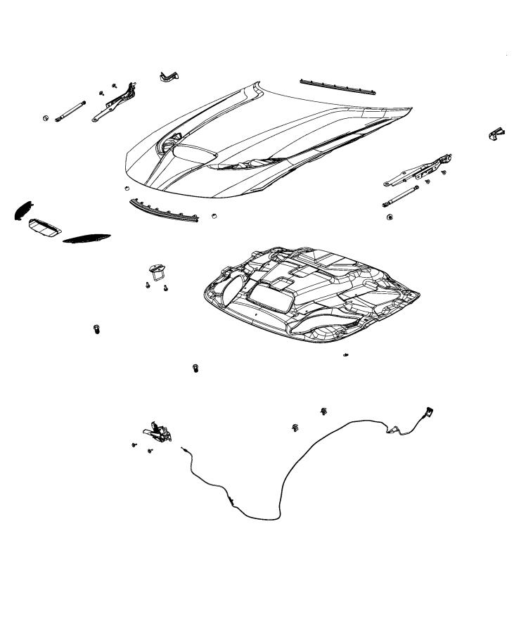 Diagram Hood and Related Parts. for your 2004 Chrysler 300  M 