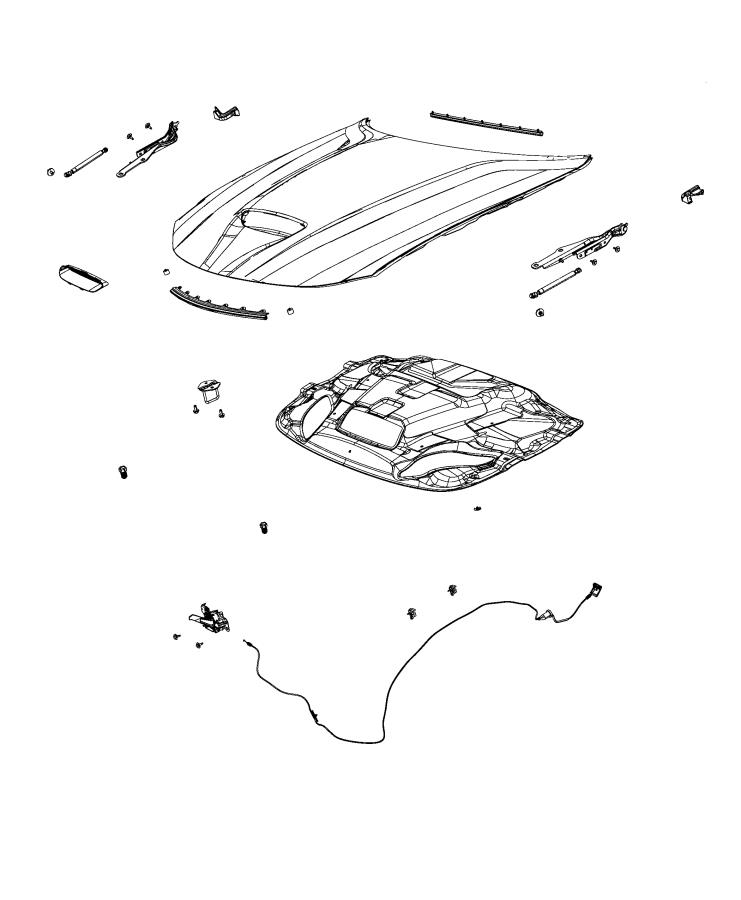 Diagram Hood and Related Parts. for your 2020 Dodge Charger SXT  