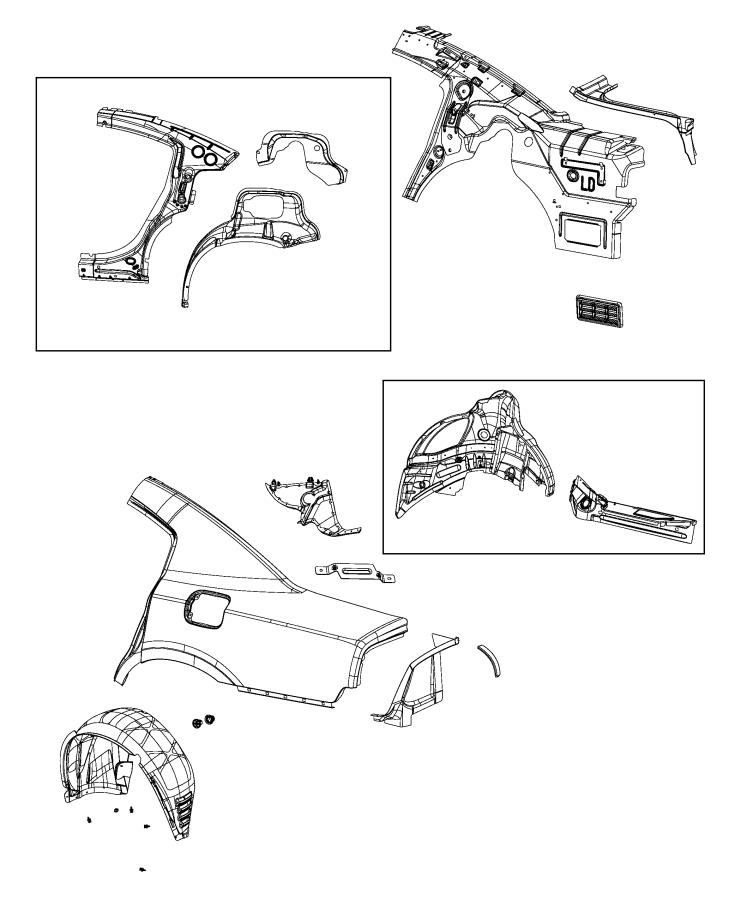 Diagram Rear Quarter Panel. for your Dodge Charger  