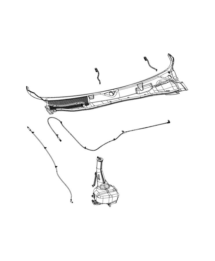 Diagram Washer System, Front. for your Dodge Challenger  