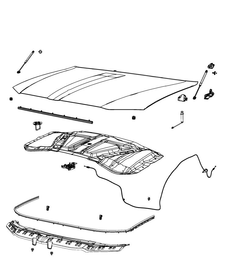 Diagram Hood and Related Parts. for your Chrysler