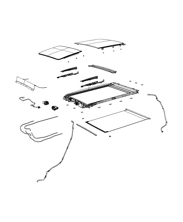 Diagram Sunroof and Related Parts. for your 2020 Chrysler 300  S 