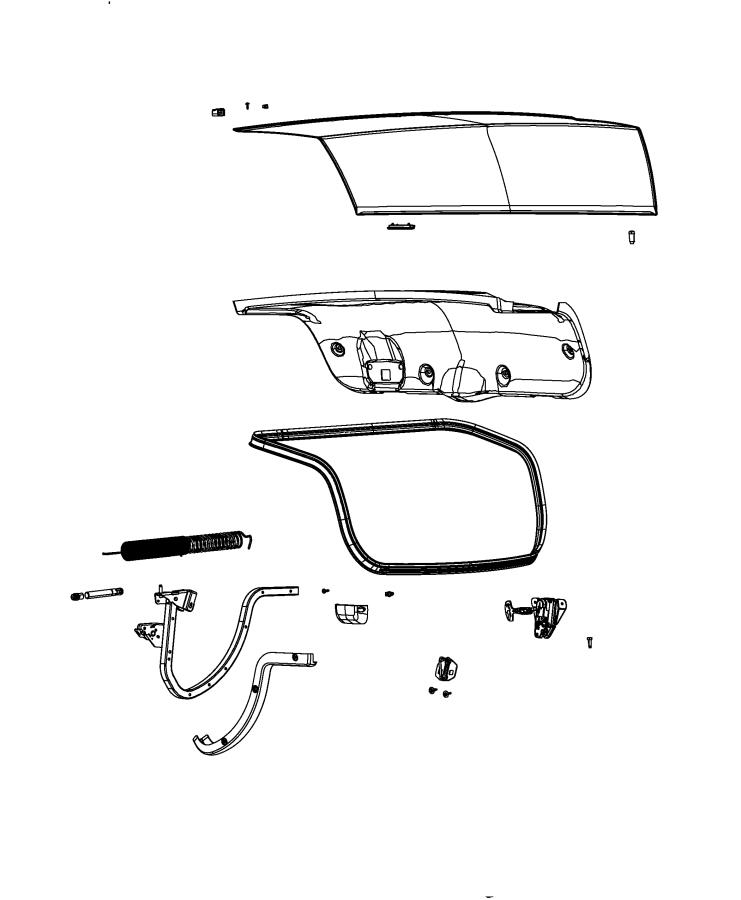 Decklid and Related Parts. Diagram